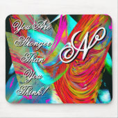 モノグラカラフルやる気を起こさせるム液化抽象芸術 マウスパッド (正面)