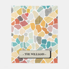 モノグラカラフルムの幾何学的 フリースブランケット