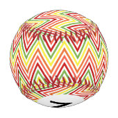 モノグラカラフルムジグザグ模様 野球ボール (裏面)