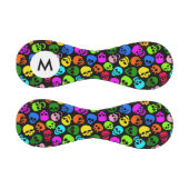 モノグラカラフルムスカルパターン（黒） 野球ボール (パネル)