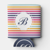 モノグラカラフルムストライプので可愛い柄 缶クーラー (裏面)