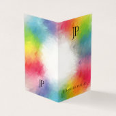 モノグラカラフルムモダンエレガントテンプレートトレンディー 名刺 (外部)