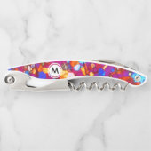 モノグラカラフルム付き岩石の薄片 ソムリエナイフ (正面)