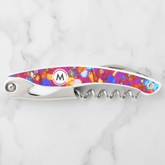 モノグラカラフルム付き岩石の薄片 ソムリエナイフ (正面)