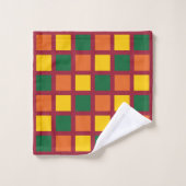 モノグラカラフルム幾何学二乗 バスタオルセット (ウォッシュタオル)