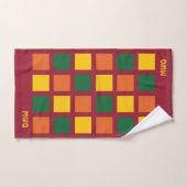 モノグラカラフルム幾何学二乗 バスタオルセット (ハンドタオル)