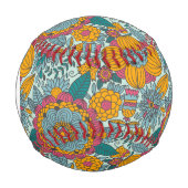 モノグラカラフルム花柄 野球ボール (正面)