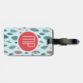 モノグラガーリームお洒落葉のパターン ラゲッジタグ (裏面横)