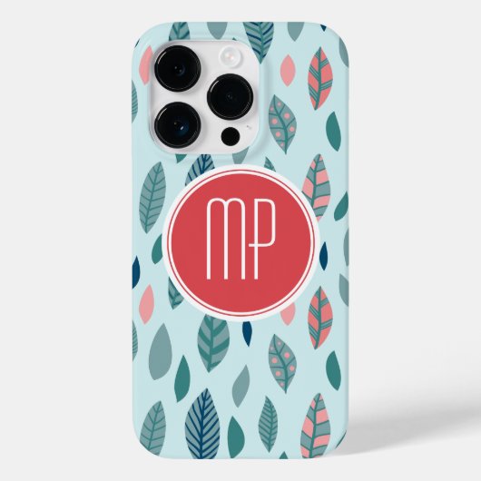 モノグラガーリームお洒落葉のパターン Case-Mate iPhoneケース (裏面)