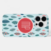 モノグラガーリームお洒落葉のパターン Case-Mate iPhoneケース (裏面 (横))