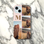 モノグラガーリーム写エレガント真赤面ピンク iPhone 15ケース<br><div class="desc">このiPhoneユニークケースタイリッシュスを使っパーソナライズされたて見る。4枚の写真をお気に入りの追加しカスタマイズて、モノグラムと一緒に本当に個人的なtouchのために。思い出やスタイルの展示に最適！</div>