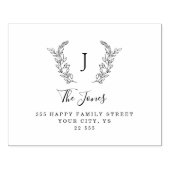 モノグラクラシックムエレガントカスタムファミリー名ゴム ラバースタンプ (インプリント)