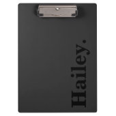 モノグラクラシックムエレガントミニマルの黒名 クリップボード (正面)