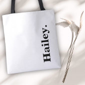 モノグラクラシックムエレガントミニマルの黒名 トートバッグ