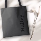 モノグラクラシックムエレガントミニマルの黒名 トートバッグ