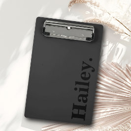 モノグラクラシックムエレガントミニマルの黒名 ミニクリップボード