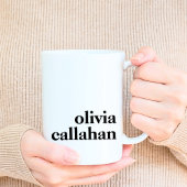 モノグラクラシックムエレガントミニマルはっきりした文字 コーヒーマグカップ