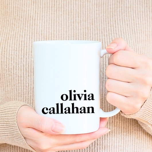 モノグラクラシックムエレガントミニマルはっきりした文字 コーヒーマグカップ