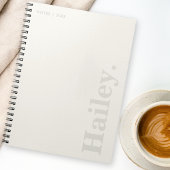 モノグラクラシックムエレガントミニマルアイボリー白名 ノートブック