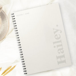 モノグラクラシックムエレガントミニマルアイボリー白名 ノートブック