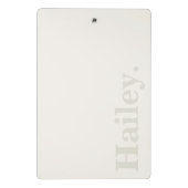 モノグラクラシックムエレガントミニマルアイボリー白名 ミニクリップボード (裏面)