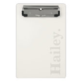 モノグラクラシックムエレガントミニマルアイボリー白名 ミニクリップボード (正面)