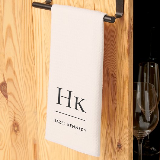 モノグラクラシックムエレガントミニマルシンプル赤面 キッチンタオル