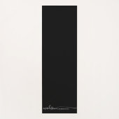 モノグラクラシックムエレガントミニマルホワイトブラック ヨガマット (正面)