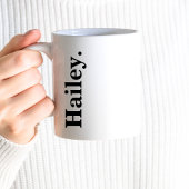 モノグラクラシックムエレガントミニマル白黒名 コーヒーマグカップ