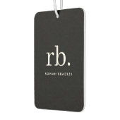 モノグラクラシックムエレガントミニマル白黒 カーエアーフレッシュナー (左)