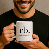 モノグラクラシックムエレガントミニマル白黒 コーヒーマグカップ