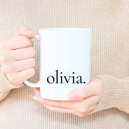 モノグラクラシックムエレガントミニマル白黒 コーヒーマグカップ