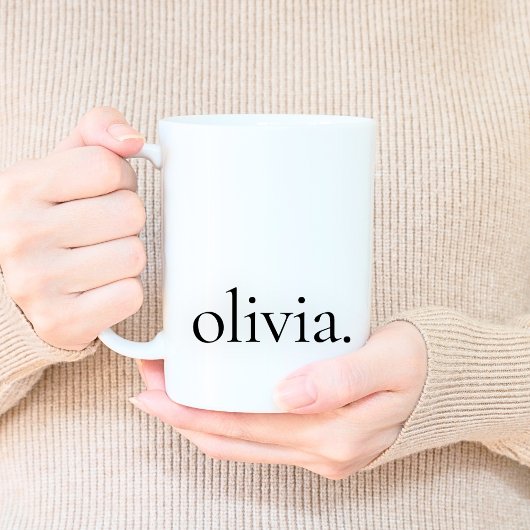 モノグラクラシックムエレガントミニマル白黒 コーヒーマグカップ