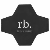 モノグラクラシックムエレガントミニマル白黒 サッカーボール (フラット)