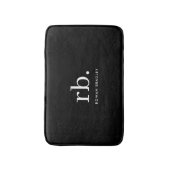 モノグラクラシックムエレガントミニマル白黒 バスマット (正面縦)