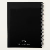 モノグラクラシックムエレガントミニマル白黒 プランナー手帳 (裏面)