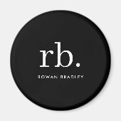 モノグラクラシックムエレガントミニマル白黒 マグネット (正面)