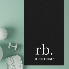 モノグラクラシックムエレガントミニマル白黒 ヨガマット