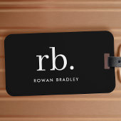 モノグラクラシックムエレガントミニマル白黒 ラゲッジタグ