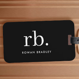 モノグラクラシックムエレガントミニマル白黒 ラゲッジタグ