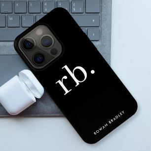 モノグラクラシックムエレガントミニマル白黒 iPhone 15 PROケース