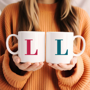 モノグラクラシックムエレガントミニマル2トーン・コーヒー コーヒーマグカップ