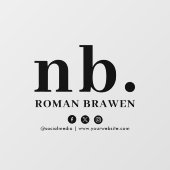 モノグラクラシックムエレガントモダンミニマル名板 ウィンドウサイン (シート)