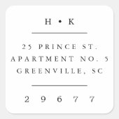 モノグラクラシックム差出人住所シール スクエアシール (正面)