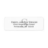 モノグラクラシックム差出人住所ラベル ラベル (正面)