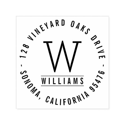 モノグラクラシックム差出人住所 セルフインキングスタンプ (デザイン)