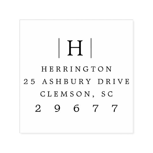 モノグラクラシックム差出人住所 セルフインキングスタンプ (デザイン)