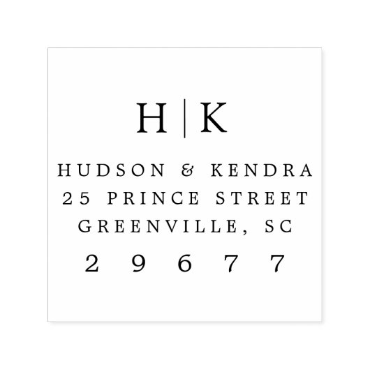 モノグラクラシックム差出人住所 セルフインキングスタンプ (デザイン)