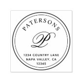 モノグラクラシックム差出人住所 セルフインキングスタンプ (デザイン)