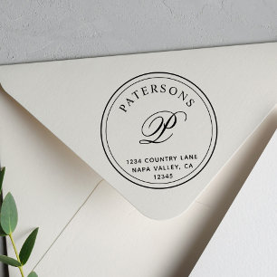 モノグラクラシックム差出人住所 セルフインキングスタンプ